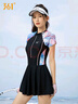 361°泳衣女连体裙保守微胖女孩防晒遮肉显瘦温泉大码泳装沙滩户外运动 实拍图