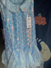 迪士尼（DISNEY）女童时尚亮片人鱼连衣裙子六一 儿童节 演出礼服夏HYZ24W020蓝150 实拍图