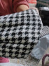 【全网热销】围巾氛围感千鸟格学生韩版情侣秋冬保暖百搭 黑白千鸟格【活动专享】 32*190cm 实拍图