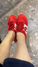 百丽（Belle）小轻甘2.0透气休闲鞋女2025夏新商场同款舒适德训鞋D3W1DBM5 红色 37 (235mm) 实拍图