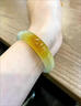 翡翠手镯黄翡翠手镯玉手镯冰种平安镯贵妃镯老坑翡翠鸡油黄送人礼 57号 实拍图