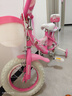 永久儿童自行车高碳钢车架带辅助轮2-6-10岁女童单车女孩公主款脚踏车 【白胎】公主粉+后座款 12寸【适合身高80-95cm】 实拍图