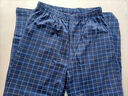 欣尚优纯棉睡裤男士宽松大码家居裤全棉格子印花休闲裤夏季空调裤可外穿 长裤 藏蓝格 2XL 体重130-150斤 实拍图