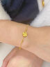 中国黄金（CHINA GOLD）四叶草黄金手链女足金转运珠手链纯金七夕情人节礼物送女友老婆 足金四叶草手链约1.6g【玫瑰礼盒】 实拍图