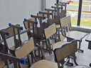 励耘家具  中小学生课桌椅写字桌家用小课桌学校培训班辅导班书桌升降学习桌 蓝色单人双柱方登(10套起拍) 实拍图
