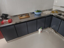澳吉嘉喜厨柜不锈钢厨房橱柜灶台柜一体柜组合家用储物碗柜整体简易水槽柜 240*50平面柜 实拍图