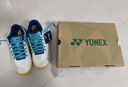 YONEX尤尼克斯羽毛球鞋yy入门级训练减震动力垫男女SHB101CR 白/蓝36码 实拍图