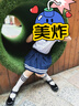 富罗迷女童皮鞋儿童公主鞋方口单鞋时尚儿童校园演出鞋 黑色 32 实拍图