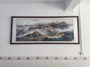 佳得雅新中式客厅装饰画沙发背景墙壁画字画山水画靠山图办公室风景挂画 万里长城A3 70*190cm宣纸锦绫+有机玻璃+胡桃色实木框（热卖款） 实拍图