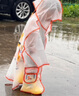 牧萌儿童雨鞋男童女童防水立体宝宝防滑耐磨卡通雨靴 挖掘机恐龙 17码 实拍图