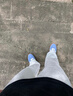 adidas T头鞋 VL COURT复古板鞋德训鞋男女阿迪达斯轻运动 蓝色/亮白/树脂黄   42 实拍图