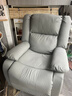 小米明珠多功能沙发电动按摩客厅单人小型太空沙发舱摇摇椅懒人休闲旋转椅 猫爪皮浅灰色-手动坐躺 实拍图