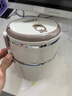 【带饭必备】饭盒带盖上班族保温密封饭盒不锈钢大容量学生便当盒 乳白色2层 实拍图
