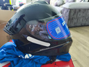 睿觅（RYMIC）摩托车头盔全盔3C认证专业机车骑行头盔四季通用男女R977星空黑XL 实拍图