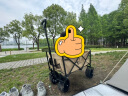 牧高笛（MOBIGARDEN）星际营地车 户外露营带娃可躺推车大容量折叠儿童露营车 【宽轮款刹车】细沙黄/不含桌板 实拍图