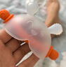 马博士婴儿牙胶小月龄磨牙胶棒安抚胶硅胶玩具防吃手牙咬胶 兔子橙色 实拍图