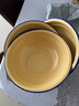 辉成绘通加厚搪瓷盆卷边盆怀旧老式饭盆汤盆绿饭碗搪瓷汤盆搪瓷卷边碗 20cm黄色卷边碗 实拍图