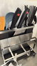 美厨物语（MEICHUWUYU）304不锈钢刀架置物架厨房刀具置物架菜刀菜板筷子用具大全收纳架 【台面款-304】双筷筒+加厚款 实拍图
