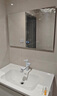 白色恋人实木浴室柜简约现代陶瓷一体盆洗手盆柜组合洗手台洗脸盆洗漱台 90CM标准镜柜|陶瓷一体盆|ENF环保板材 实拍图