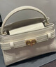 CHARLES&KEITH鳄鱼纹凯莉包手提斜挎婚包包女包生日礼物CK2-50270880-1 Black黑色 S 实拍图