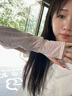 温柔仙女风蕾丝防晒冰袖薄款开车防晒宽松护袖女冰丝袖套夏季透气 米白色 1双 实拍图