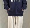 Gap男女装印花字母logo抓绒连帽卫衣休闲660128外套 海军蓝 175/96A(L) 亚洲尺码 实拍图