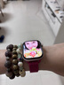 Apple/苹果 Watch Series 10 智能手表GPS款42毫米玫瑰金色铝金属表壳梅子色回环式运动表带MX1X3CH/B 实拍图