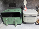 摩飞电器（Morphyrichards）空气炸锅家用双拼8L大容量 14大菜单720°热循环 双胆分区多功能空炸烤箱 烤鸡翅机 MR8100薄荷绿 实拍图