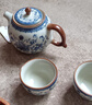 祥业song杯子汝窑茶壶陶瓷功夫茶具石瓢壶汝瓷套装大号过滤家用小单壶 黄汝窑繁花正把壶二杯3件套 230ml 实拍图