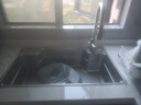 苏泊尔(SUPOR)厨房304不锈钢水槽银色小米粒压纹大单槽日式一体盆台中盆 78*48(银色)+抽拉龙头 实拍图