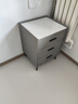 实木轻奢床头柜简约现代主卧家用迷你岩板50cm简约储物收纳柜 浅灰色【全实木】三抽 60cm高 45*40*48cm 实拍图