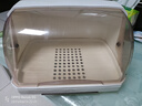 沃德百惠（WORTHBUY）带翻盖防尘沥水杯架收纳盒茶杯架杯子置物架碗碟架碗筷水杯收纳架 特大号特加厚-咖白【带沥水盘】 实拍图