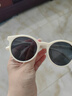 木九十太阳镜许红豆同款墨镜复古圆框墨镜女款茶色板材偏光镜MJ101SG703 WHC3奶白色【偏光】 实拍图
