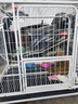 华美龙 狗笼子小型犬中型犬带厕所泰迪柯基比熊柴犬宠物狗窝室内狗围栏 白【方管款】95*65*85（60斤内） 实拍图