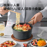 京东京造 奶锅 麦饭石色不粘奶锅带蒸屉煮锅辅食锅泡面锅燃气磁炉通用18cm 实拍图