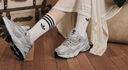 adidas 贝果鞋 ASTIR经典复古厚底增高老爹鞋男女阿迪达斯三叶草   白/灰   37 实拍图