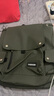 袋鼠双肩包男大容量旅行背包防泼水商务电脑包初中高中大学生男女书包 绿色 实拍图