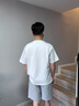 BINYUXD【3件】短袖t恤男夏季纯白色宽松纯棉男士半截袖潮打底衫衣服男装 白色+黑色+卡其 常规 L 【建议120-135斤】 实拍图