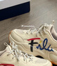 FILA FUSION官方潮牌斐乐女鞋BUBBLE泡泡鞋时尚百搭休闲运动鞋女 米色-AG经典款 厚底增高 37.5 实拍图