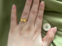 周六福在逃公主系列蝴蝶结黄金戒指女计价A0112641 活口13号 约2.65g 实拍图