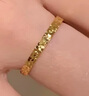 周六福  黄金戒指女款碎碎冰车花亮面指环送女友 计价 8号-1.72g 实拍图