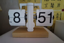 浅檬复古自动翻页小天平钟表客厅座钟学生北欧机械时钟台钟创意摆件 榉木底座白页款 实拍图