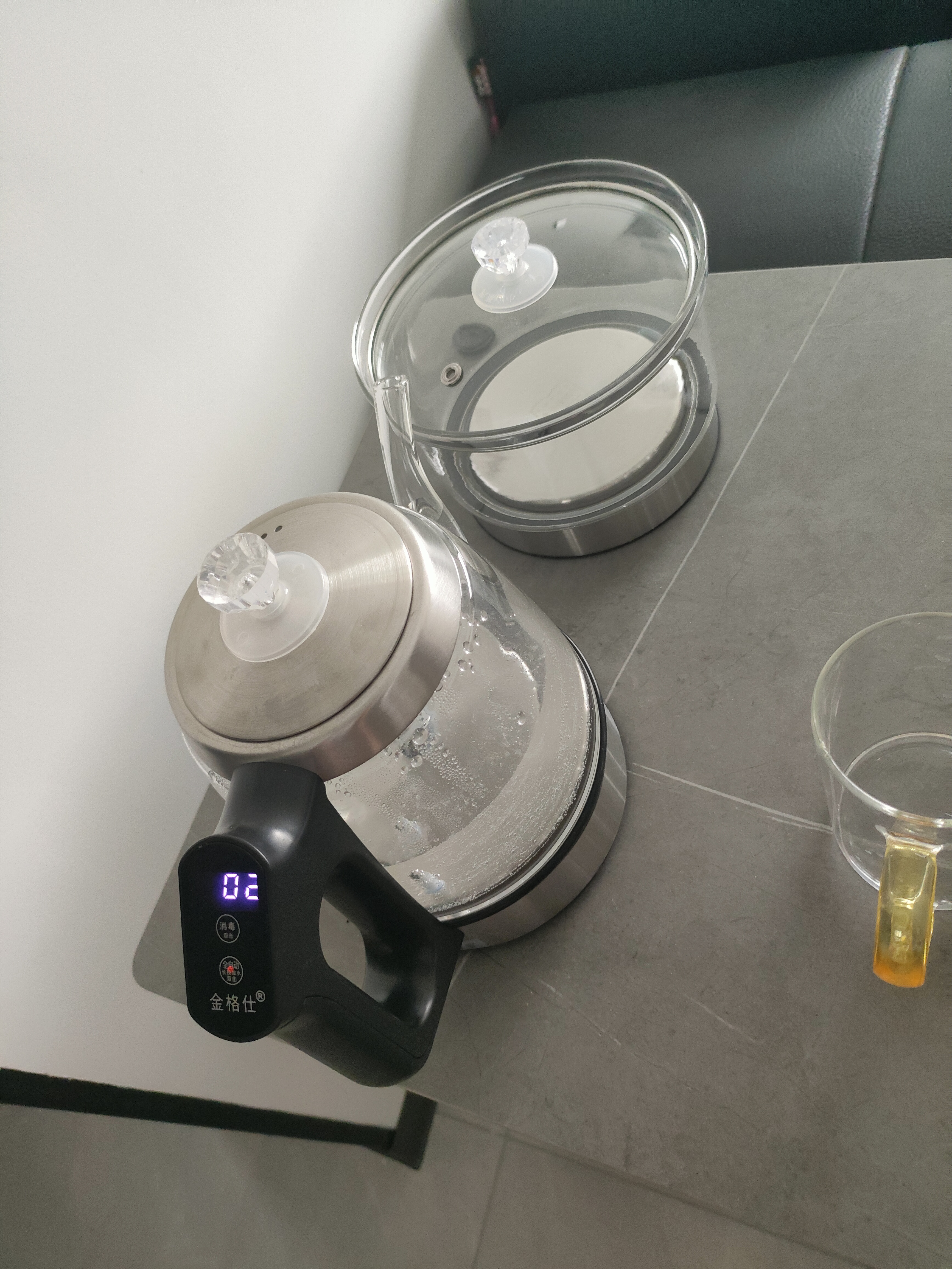 强象移动茶台烧水壶一体沙发边几岩板餐边柜茶几桌客厅角几侧边柜J10 款式1：W950*D450*H656 实拍图