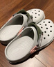 卡骆驰crocs洞洞鞋贝雅卡骆班轻便耐磨一脚蹬休闲鞋|205089 冬日白/彩色-1LI 37 /38(230mm) 实拍图
