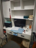 平子集书柜一体书桌组合卧室带书架台式电脑桌书房家具ENF级免漆板定制 浮雕白色 长1.3m*宽0.55m*高1.8m 实拍图