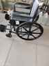 揽康手动轮椅轻便折叠老人轮椅车老年人助行器 【舒适热卖】24寸升级大轮 实心胎 实拍图