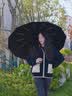 京尚小米雨伞24骨自动折叠伞感便携男士商务遮阳伞晴雨两用女士防晒太阳伞 (自动开收)24双龙骨-雾霾蓝24骨 实拍图