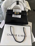 CHARLIE&KELLI CK品牌轻奢包包女包鳄鱼纹凯莉包2025新款手提斜挎包女生日礼物 黑色【京仓配送 赠品牌礼袋】 实拍图