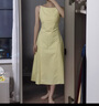 UR2025春季新款女装法式气质后拉链收腰无袖连衣裙UWM750031 米黄 M 实拍图