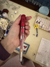 百乐（PILOT）【热门商品】热可擦笔按动红色中性笔0.5水笔签字笔小学生手账作业刷题笔高颜值学习用品文具 1支 实拍图